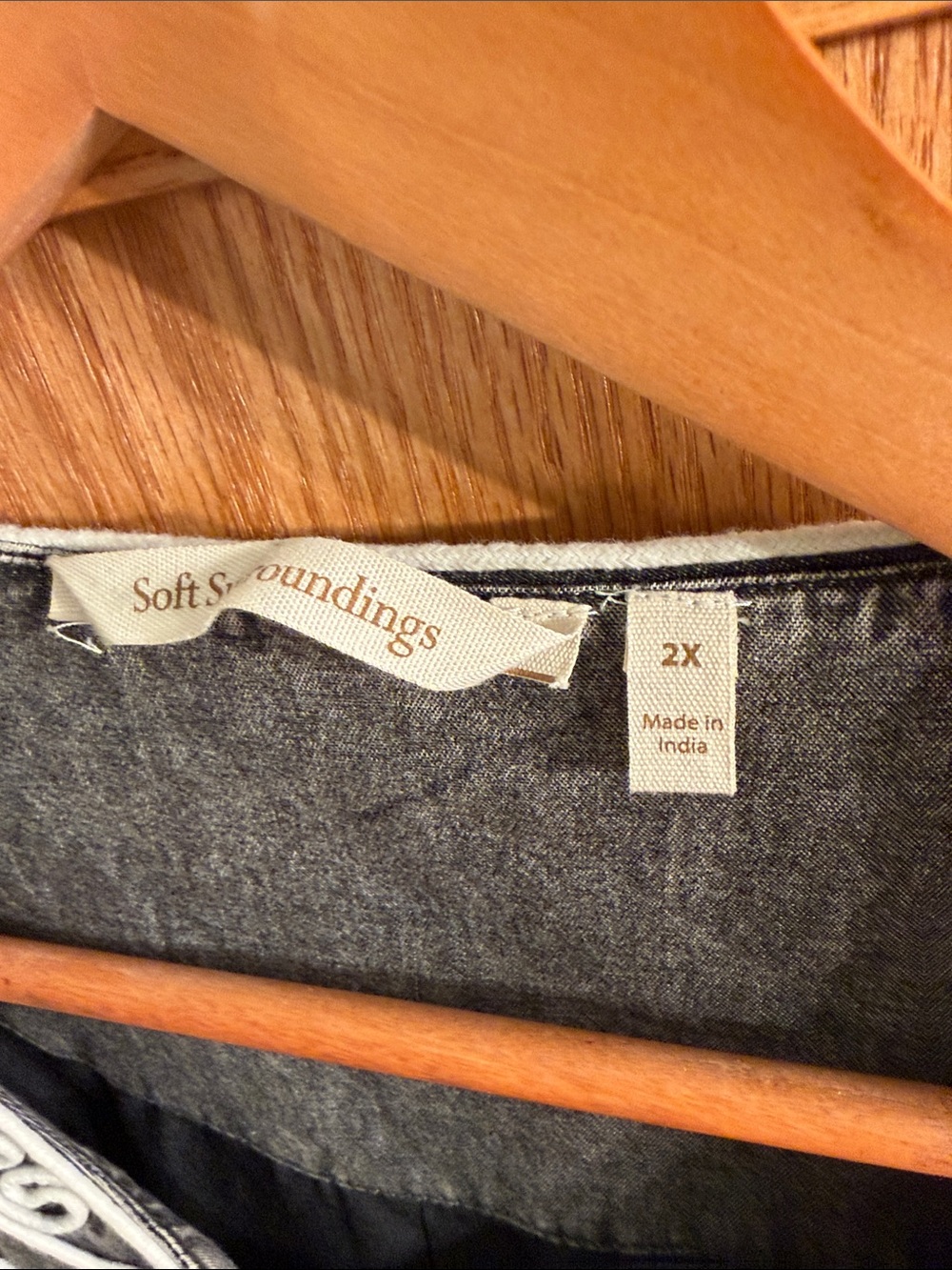 Soft Surroundings Black wash Jacket with White Embroidery - Picture 2 of 6